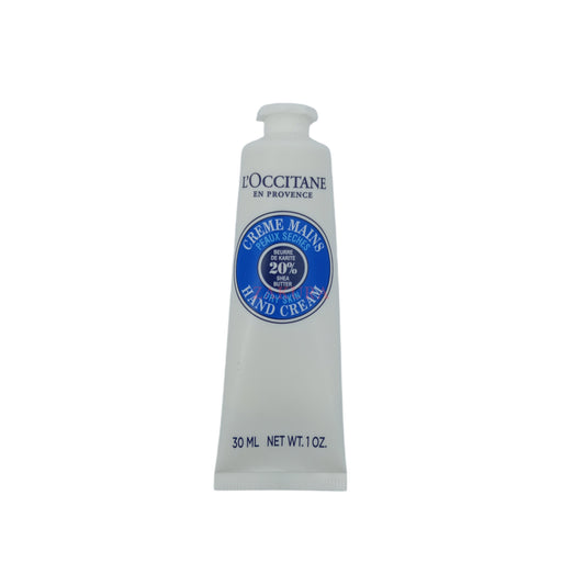 L'Occitane Shea Butter Hand Cream – New version 30ml tube, available at Zakura Global for nourishing and repairing dry hands.
