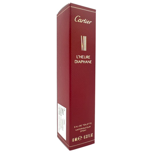 Cartier L'Heure Diaphane Eau De Toilette Spray – 10ml miniature floral fragrance with peony and rose, available at Zakura Global.