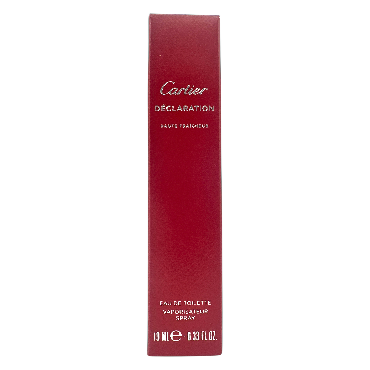 Cartier Declaration Haute Fraicheur EDT Spray – 10ml miniature woody spicy fragrance with citrus and cedar, available at Zakura Global.