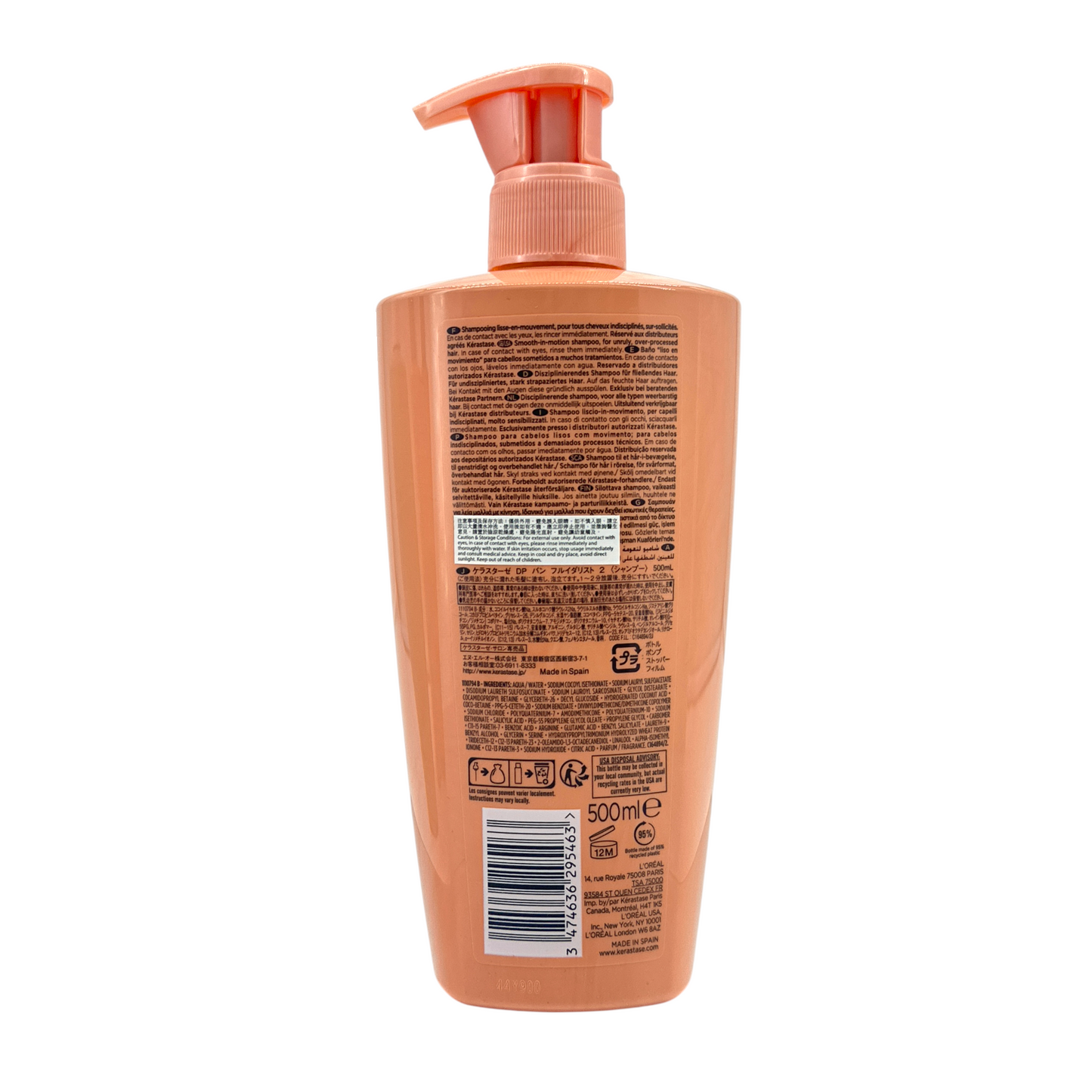 Kerastase Discipline Bain Fluidealiste Shampoo 500ml – sulfate-free smoothing shampoo for frizz-prone hair, available at Zakura Global.