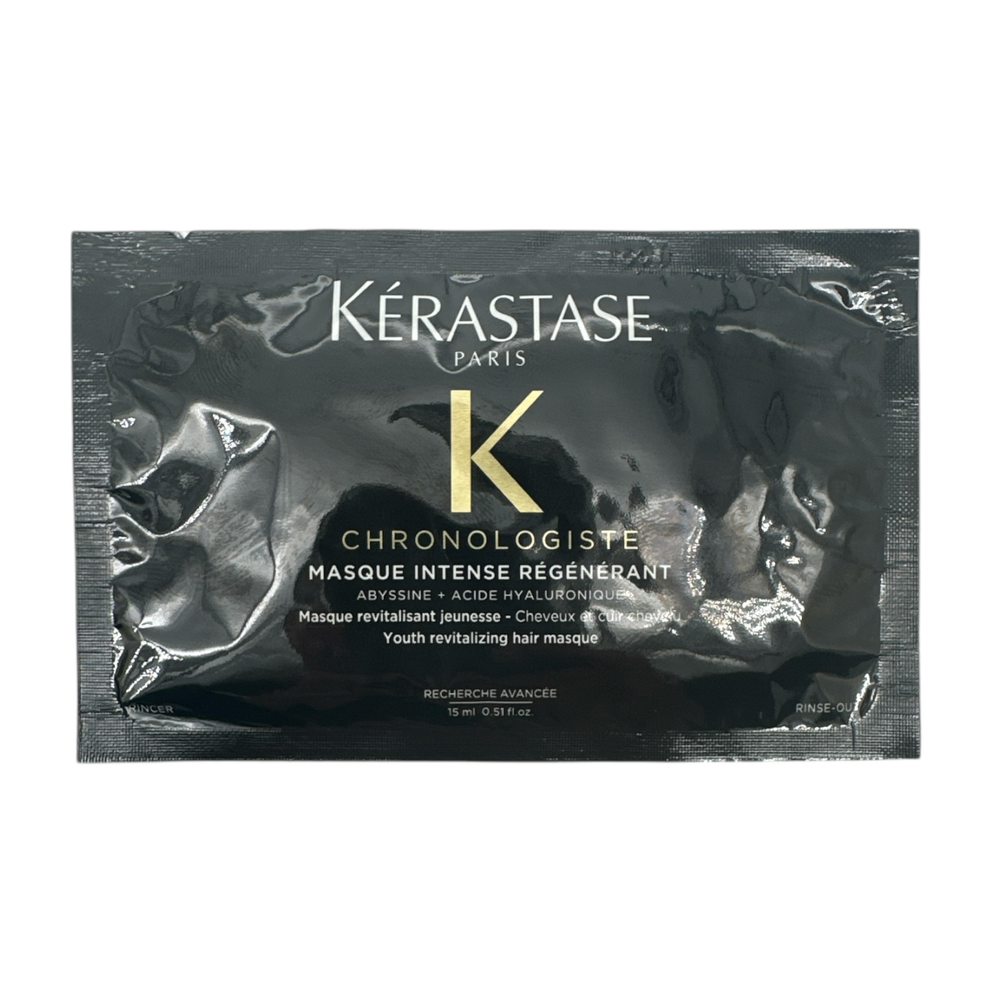 Kerastase Chronologiste Masque Intense Régénérant – 15ml travel-size anti-aging hair mask with hyaluronic acid and vitamin E, available at Zakura Global.