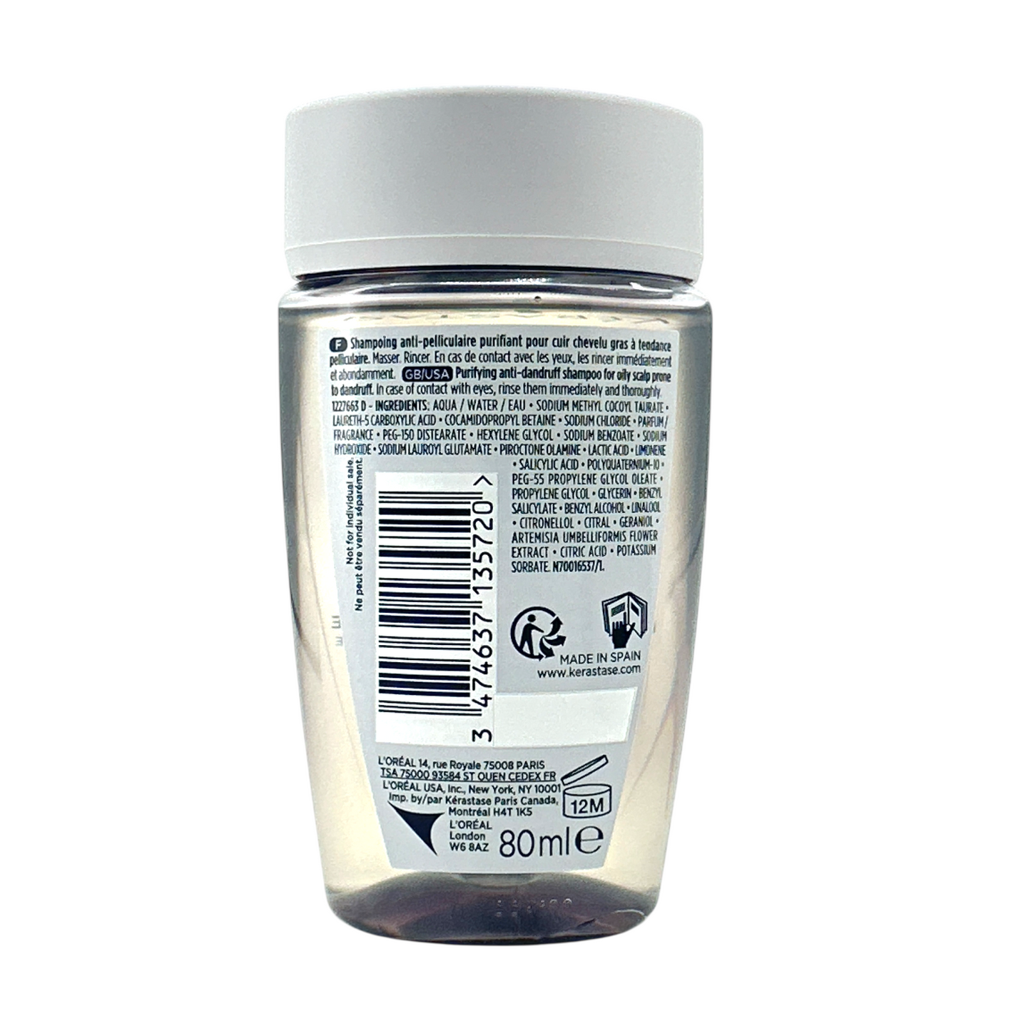 Kerastase Symbiose Shampoo Mini – sulfate-free anti-dandruff shampoo for oily and sensitive scalps, available at Zakura Global.