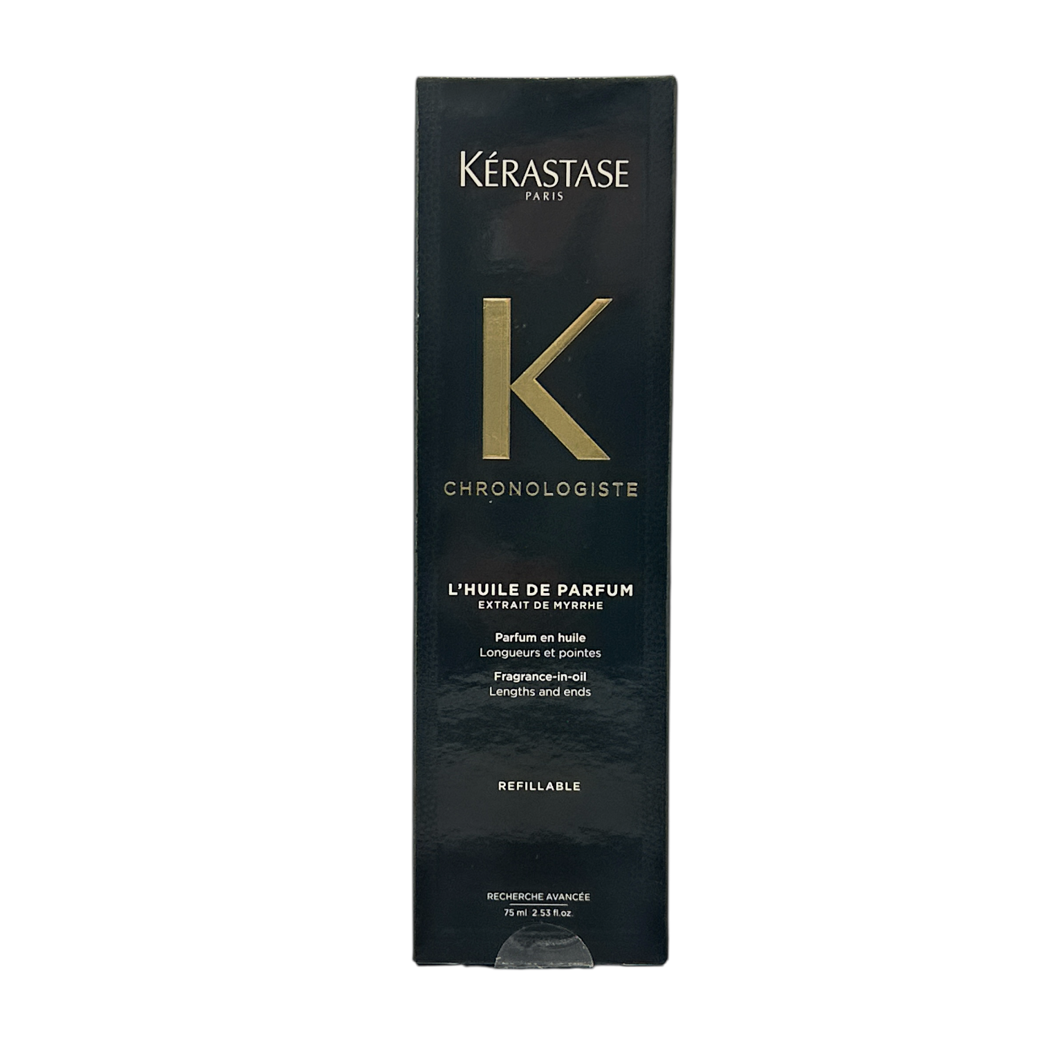 Kerastase Chronologiste L’Huile de Parfum 75ml – luxury hair oil with Myrrh and fine fragrance, available at Zakura Global.