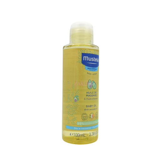 Mustela Baby Massage Oil 100ml – Natural and gentle skincare for babies, available at Zakura Global.