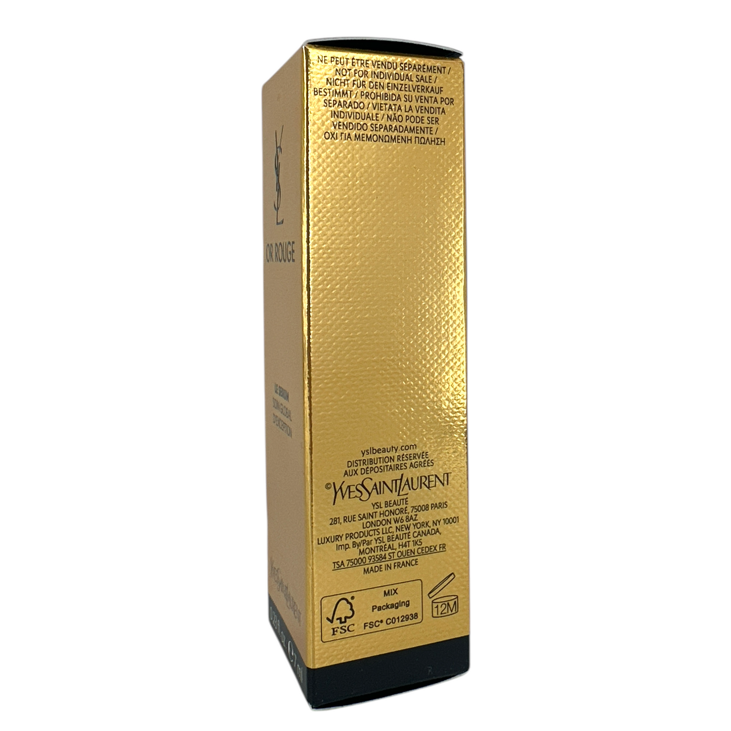 YSL Or Rouge Le Serum – Miniature 7ml anti-aging serum with saffron extract, available at Zakura Global.