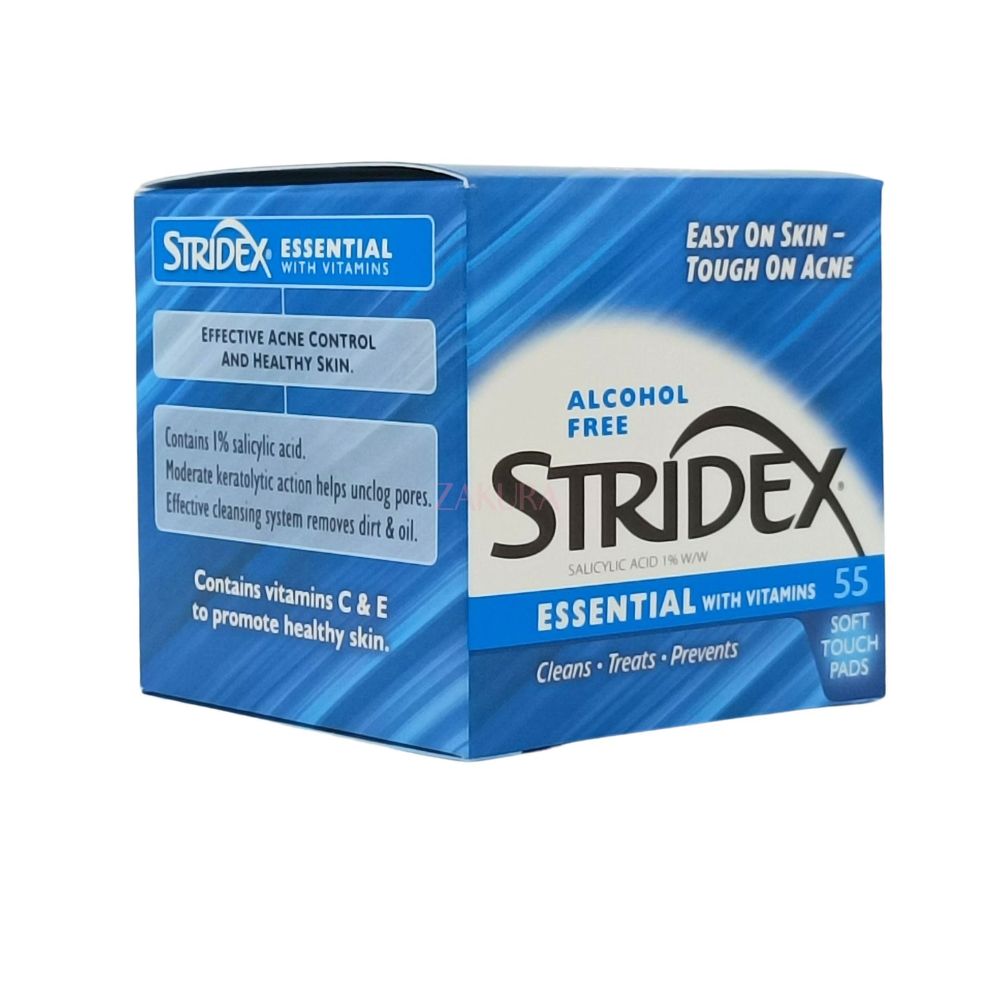Stridex Salicylic Acid Pads 55pads (Acid 2% Maximum/Acid 0.5% Sensitive/Acid 1% Essential)