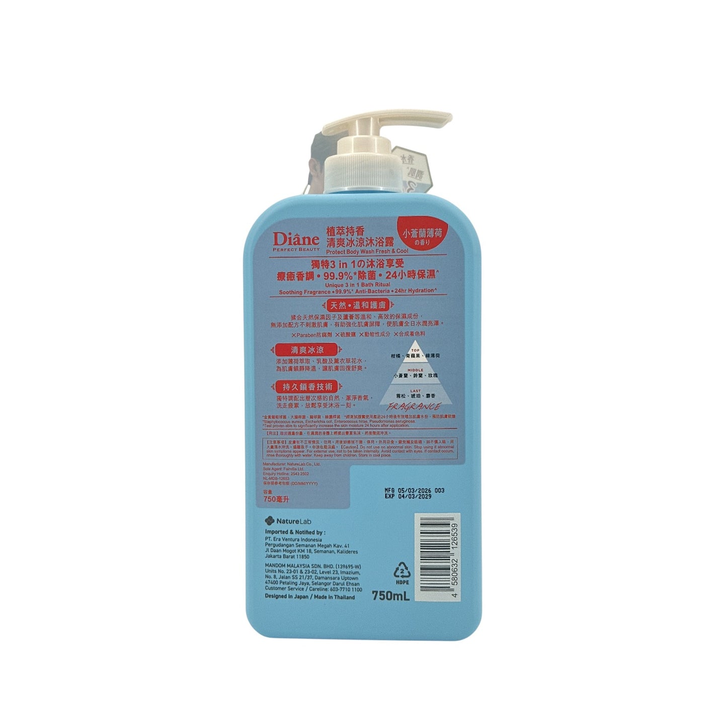 Moist Diane Perfect Beauty Protect Body Wash (For Feesh & Cool 750ml