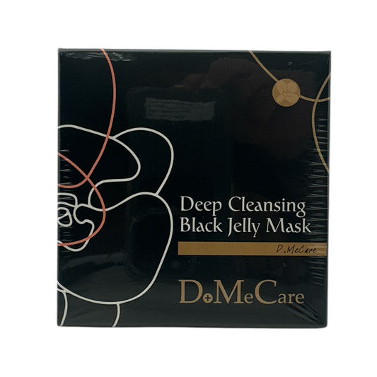 DoMeCare Deep Cleansing Black Jelly Mask – 225g jar, charcoal-based jelly mask for blackhead removal and hydration, available at Zakura Global.