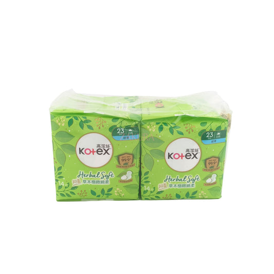 Kotex Herbal Soft Ultra-Thin 23cm (14pcs/2x14pcs) 2x14pcs