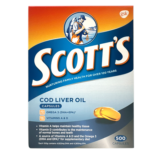 Scott's Scott's Cod Liver Oil Capsules 500caps