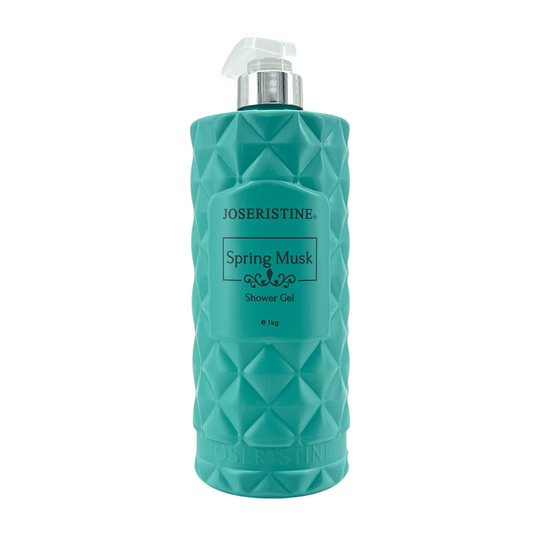 Joseristine Spring Musk Shower Gel 1000ml bottle with apple blossom scent, available at Zakura Global.
