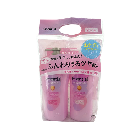 KAO Essential Fluffy&Luster Shampoo & Conditioner Set 450ml