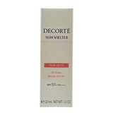 Cosme Decorte Sun Shelter Tone Up CC Cream SPF50+ PA++++ in Light Beige – 35g tube, Japanese skincare product offering sun protection, hydration, and natural coverage.