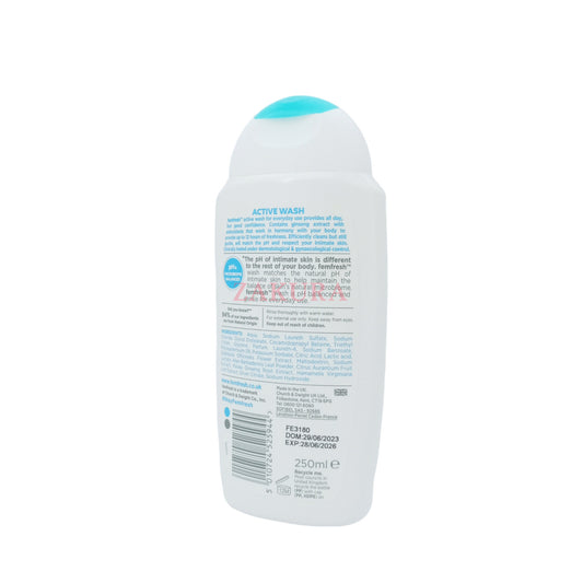 Femfresh Ultimate Care Active Wash 250ml/ Soothing Wash 250ml Active Wash