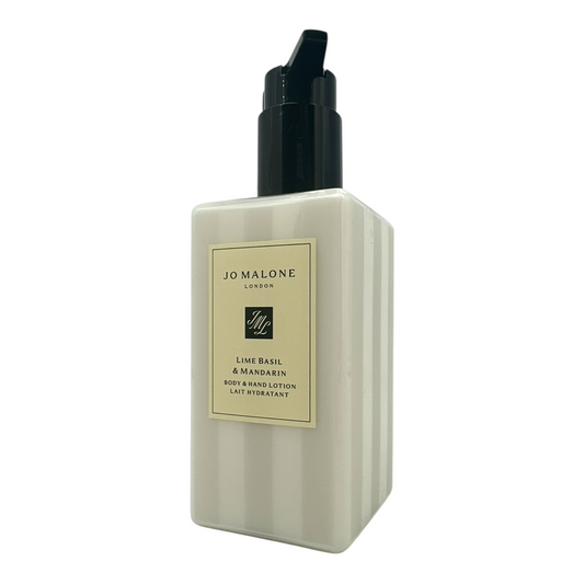 Jo Malone Lime Basil & Mandarin Body & Hand Lotion – 250ml hydrating citrus herbal lotion with coconut oil, product code L4H4, available at Zakura Global.