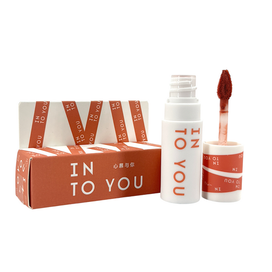 INTO YOU Shero Super Matte Lip & Cheek Mud – EM05 Sunset Nu 2g warm nude matte tint, available at Zakura Global.