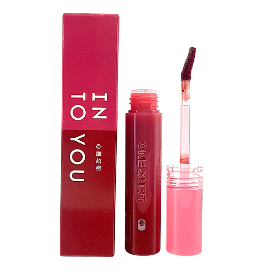 INTO YOU One Shot Lip Tint – OT05 Intoxicating Light Coffee 2.2g soft brown lip color with matte finish, available at Zakura Global.