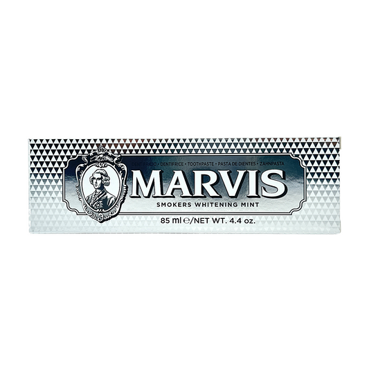 Marvis Smokers Whitening Toothpaste – mint-flavored whitening toothpaste for smokers, 85ml tube, available at Zakura Global.