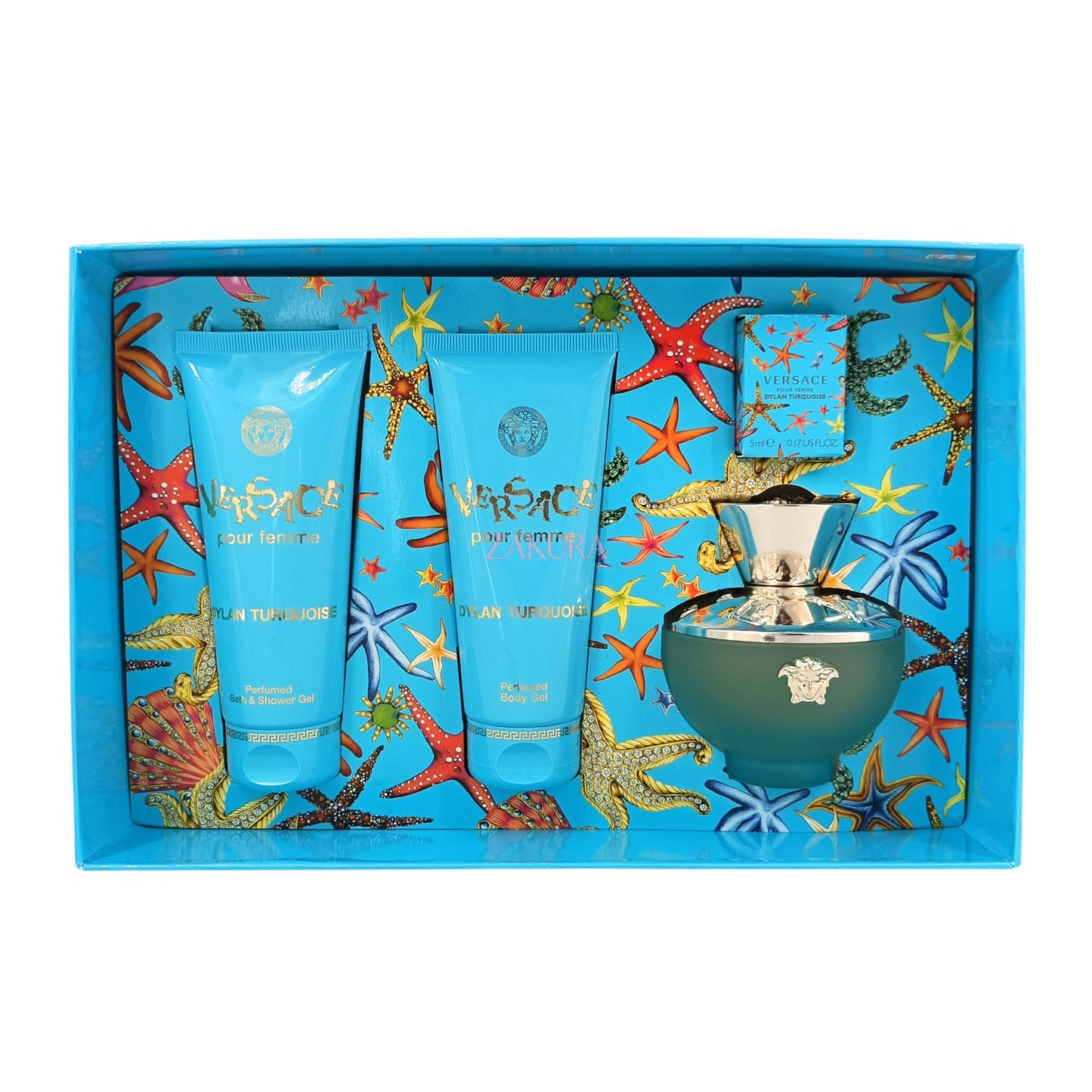Versace Dylan Turquoise Pour Femme Eau De Toilette Set 4pcs