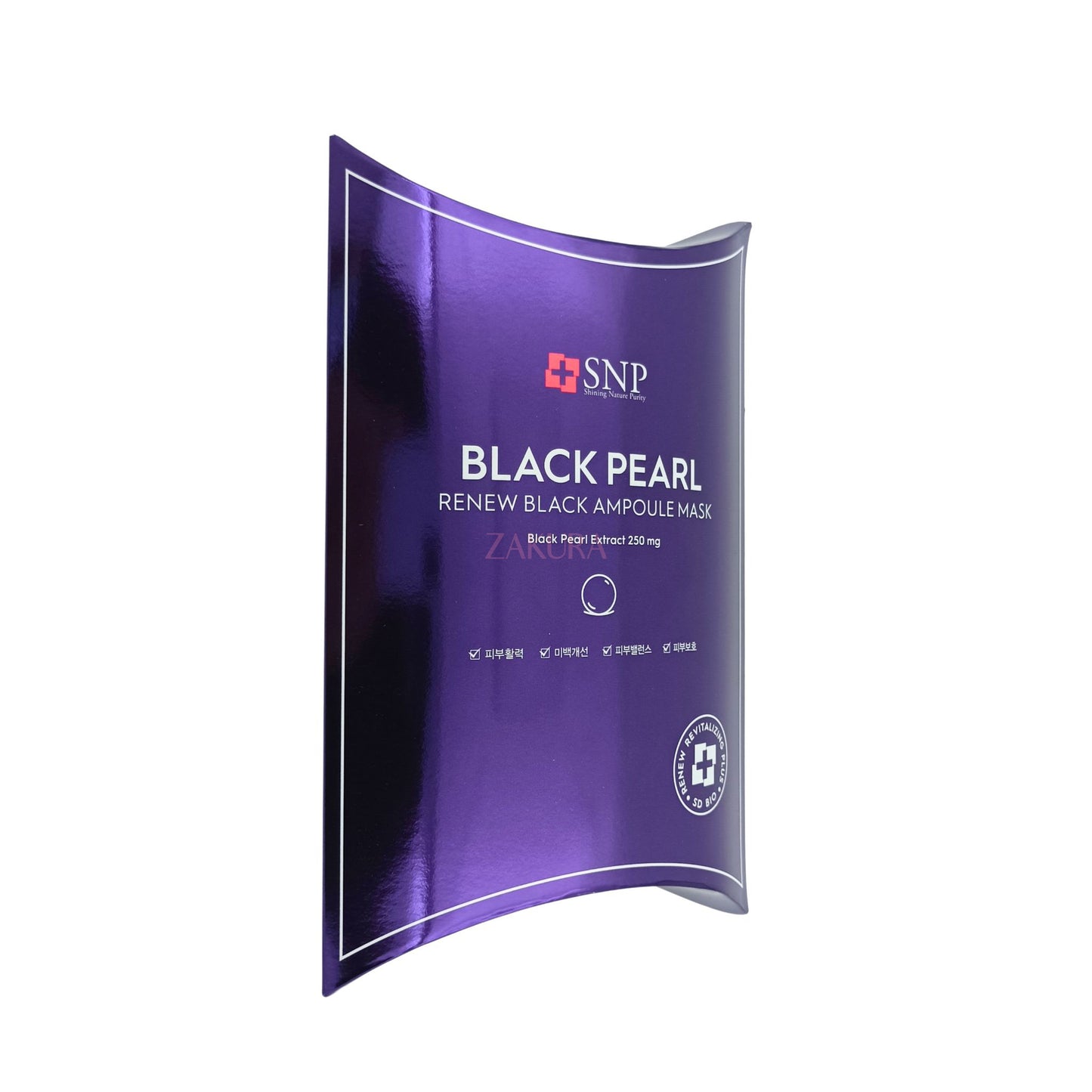 SNP Ampoule Mask 10pcs (Bird's Nest Barrier/Black Pearl Renew Black Ampoule Mask ) Black Pearl Renew Black Ampoule Mask