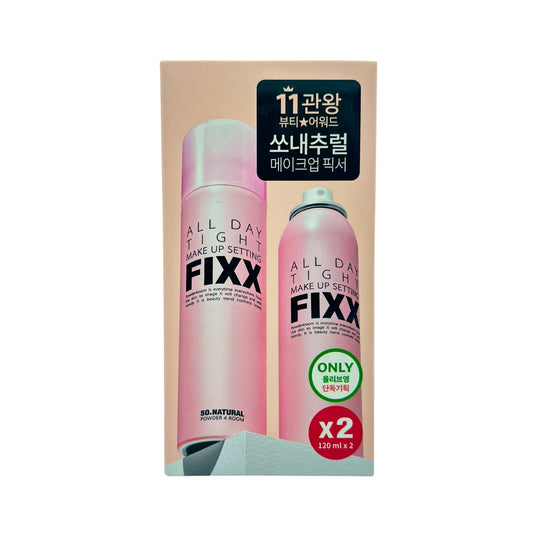 So natural All-day moisturizing and oil - controlling setting 2x120ml