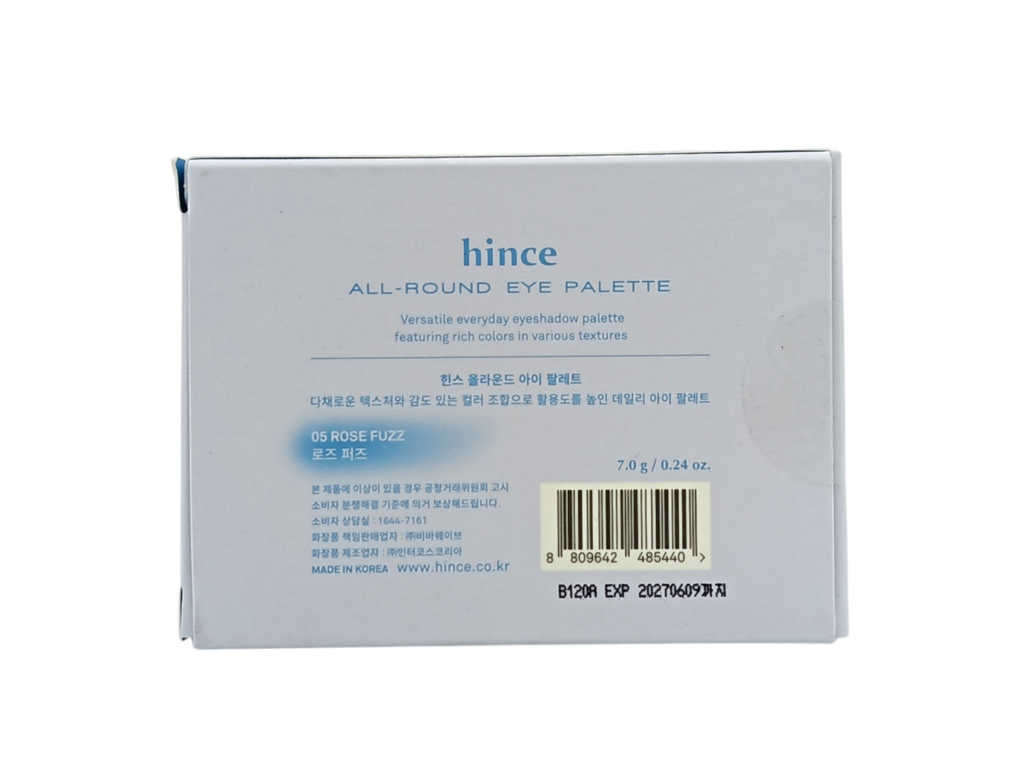 Hince All-Round Eye Palette 6.4g in 04 Heather Blue and 05 Rose Fuzz – versatile Korean eyeshadow palette with matte and shimmer shades