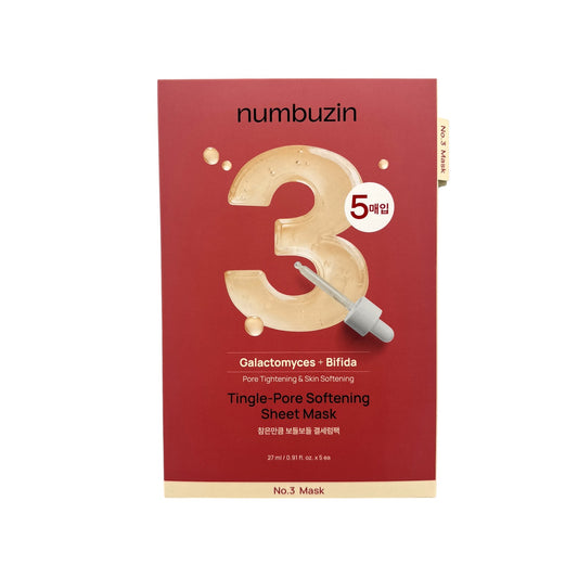 Numbuzin No.3 Tingle Pore Softening Mask 5pcs / Zakura Global