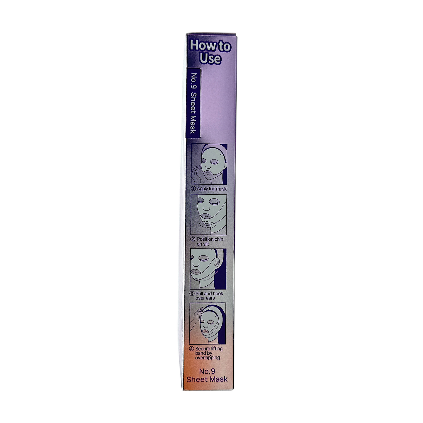 Numbuzin No.9 NAD Bio Lifting-Sil Full Face Mask – Korean anti-aging sheet mask with NAD and peptides, includes lifting band, available at Zakura Global.
