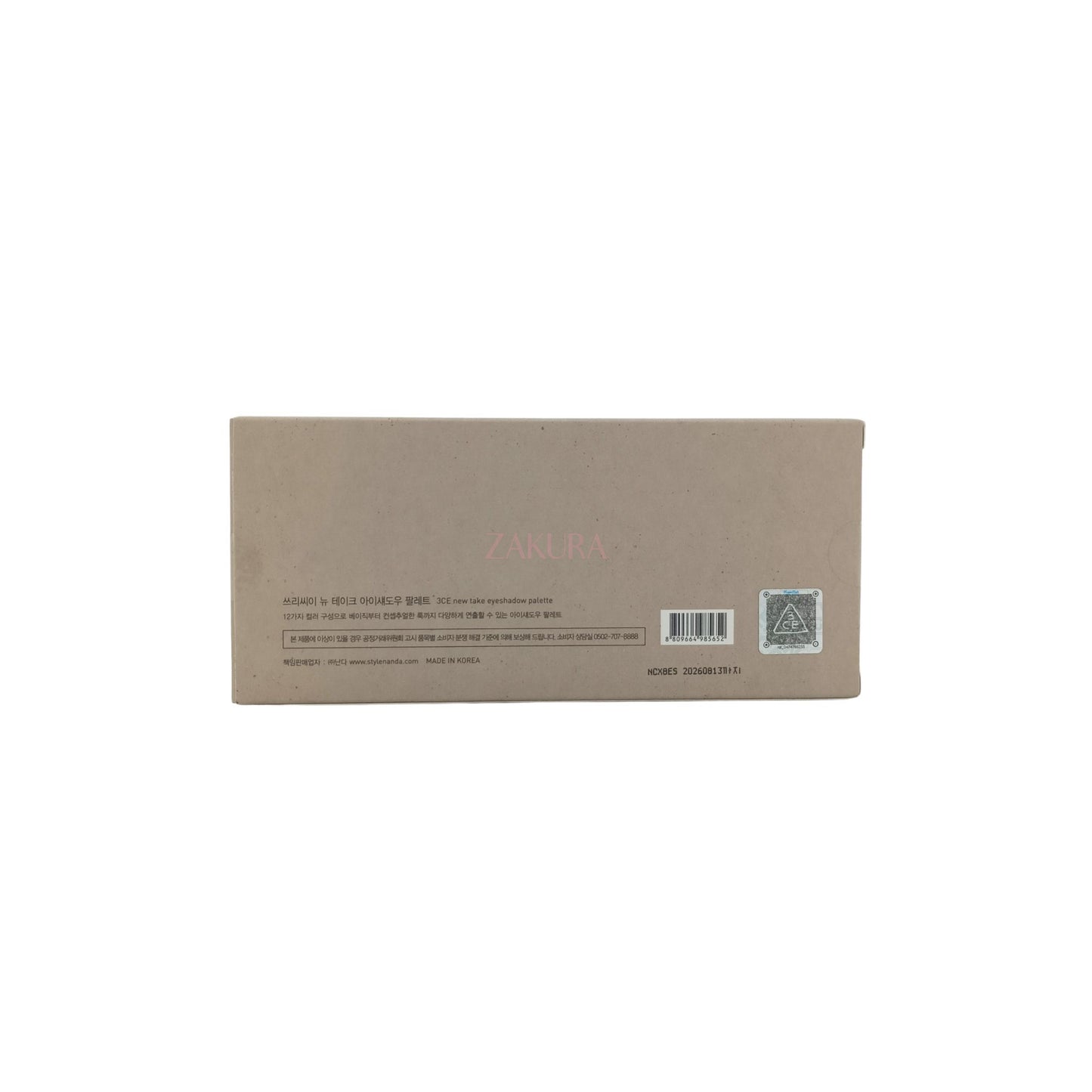 3CE New Take Eyeshadow Palette 9.5g (Creative Filter/Raw Neutrals/Motion Frame) Raw Neutrals