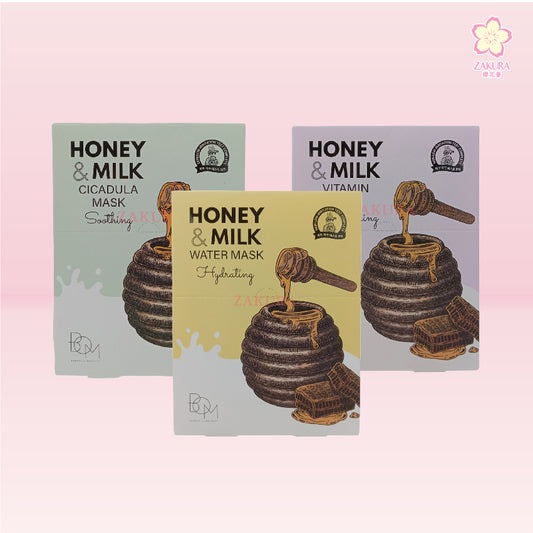 B.O.M Honey & Milk Water Mask 25gx10 (Hydrating/Soothing/Brightening)