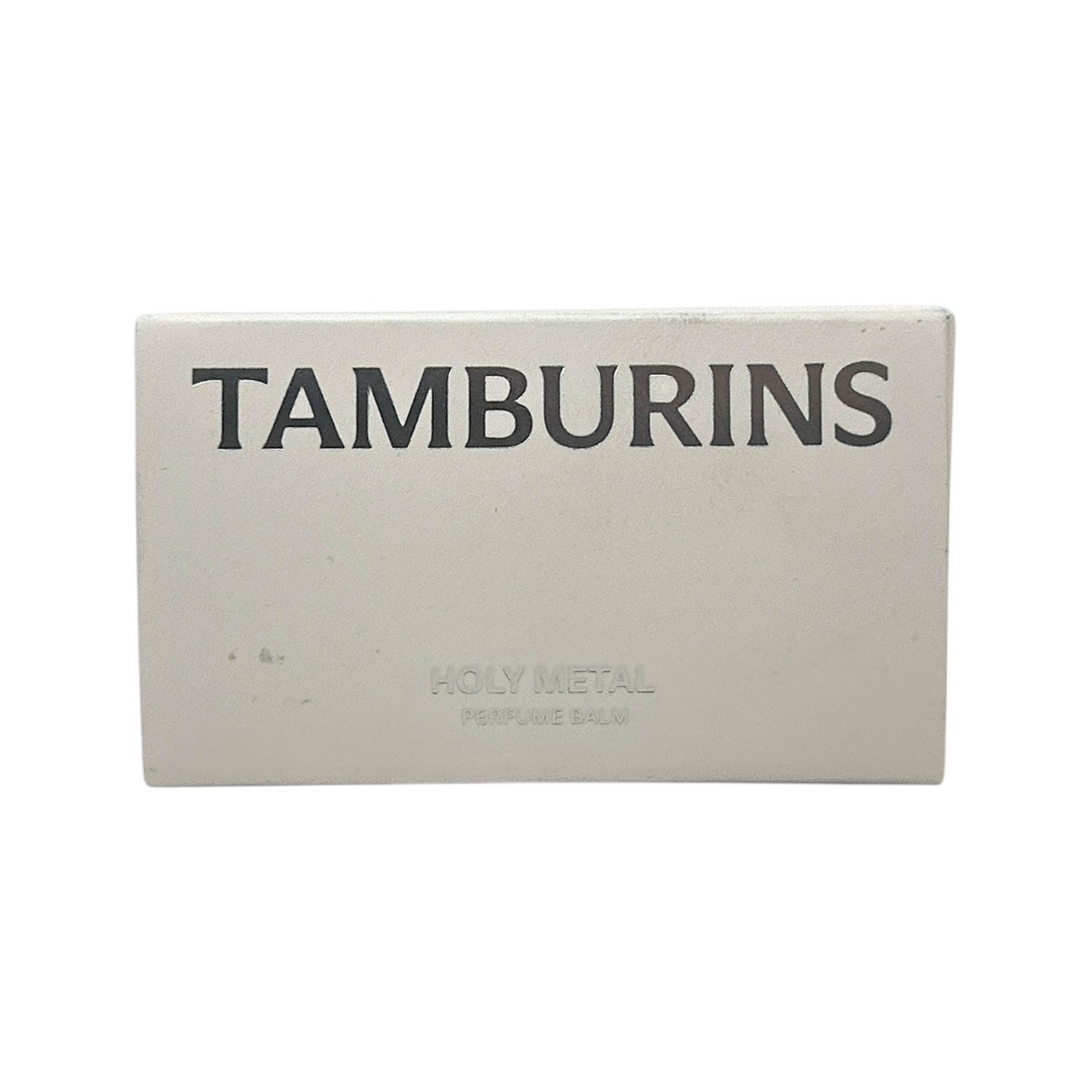 Tamburins Perfume Balm – Holy Metal 6.5g, luxury solid fragrance with woody and spicy notes in sleek portable packaging, available at Zakura Global.