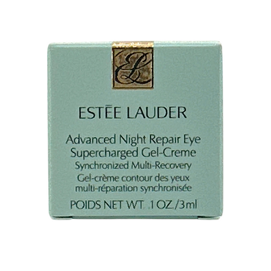 Estee Lauder Advanced Night Repair Eye Supercharged Gel-Crème Mini 3ml, lightweight gel for dark circles and hydration, available at Zakura Global.