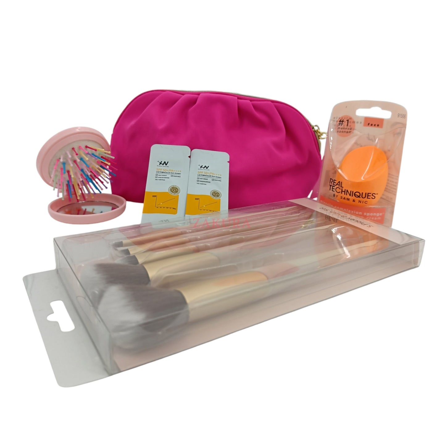 Zakura Fairy Magic Makeup Brush Set – 1set with soft bristles and fairy-inspired handles, available at Zakura Global.