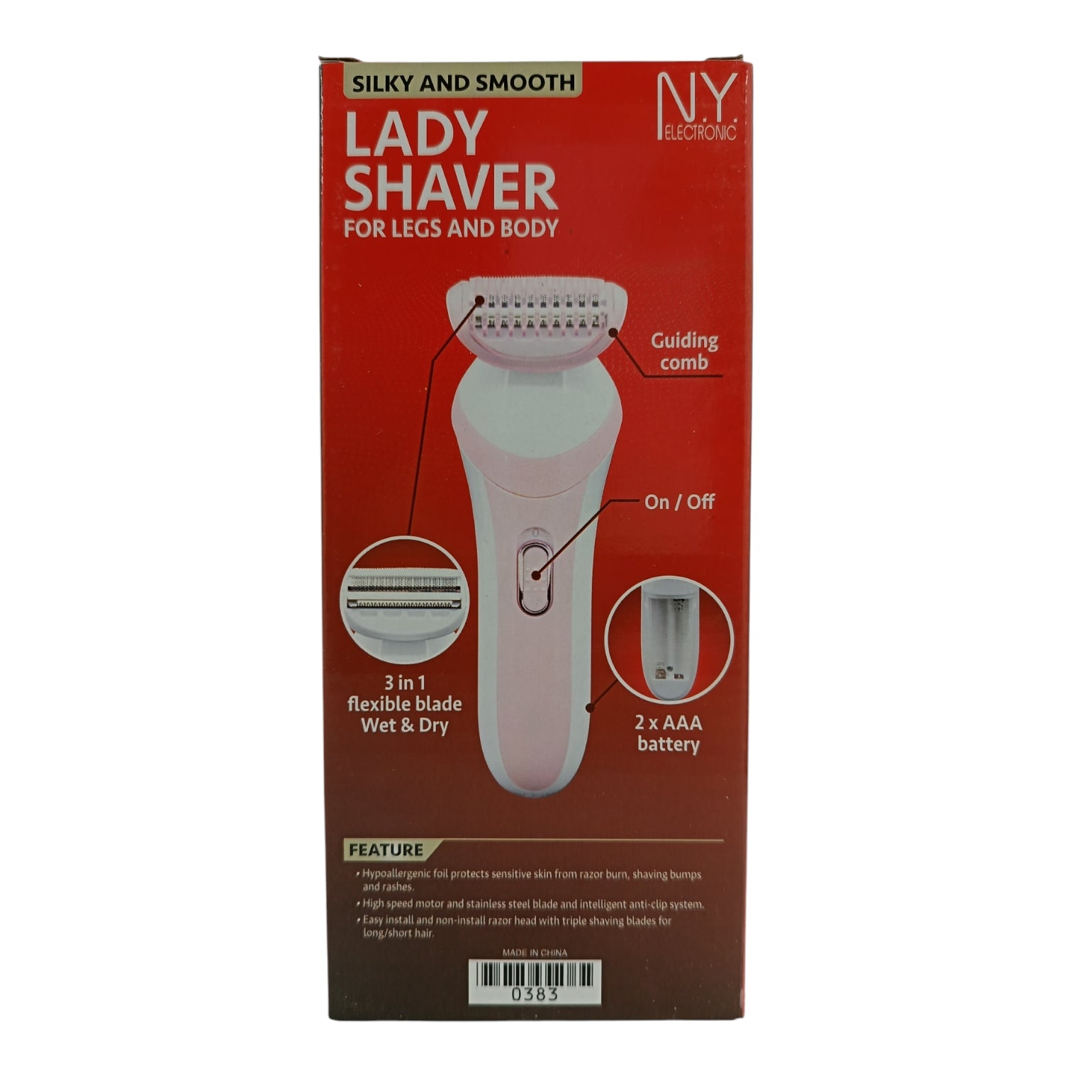 N.Y Electronic Lady Shaver 1pc