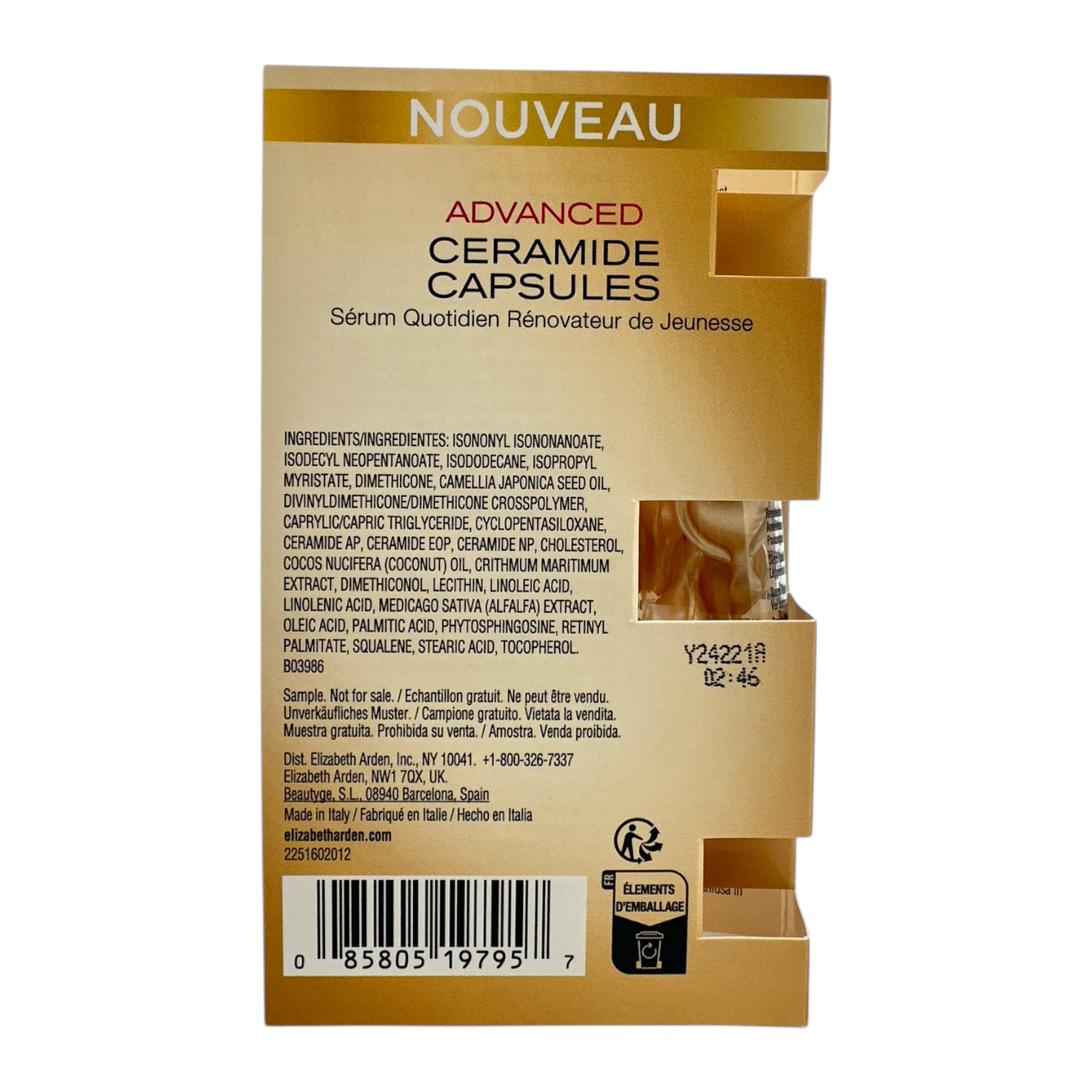 Elizabeth Arden Advanced Ceramide Serum Capsules – 7pc mini pack