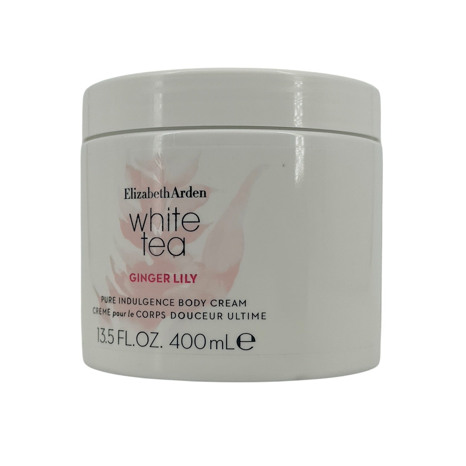 Elizabeth Arden White Tea Ginger Lily Pure Indulgence Body Cream 400ml jar for deep hydration and elegant fragrance from Zakura Global.