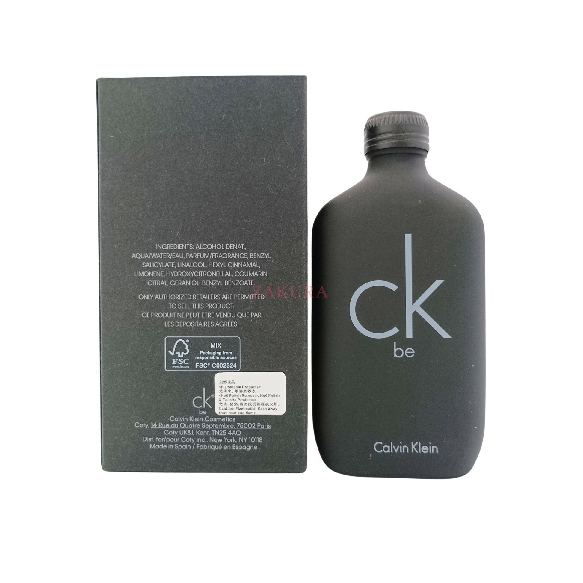 Calvin Klein CK Be Eau De Toilette Spray (100ml/200ml) 100ml