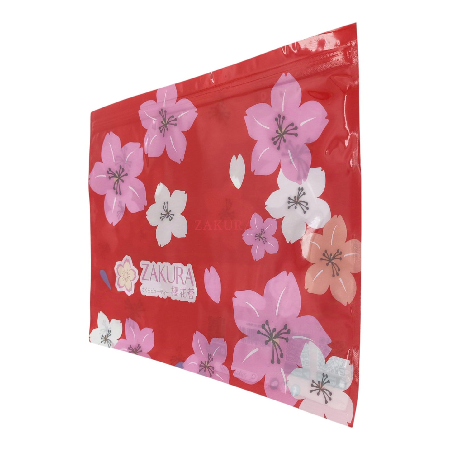 Zakura Red zipper gift bag (L) 1pc