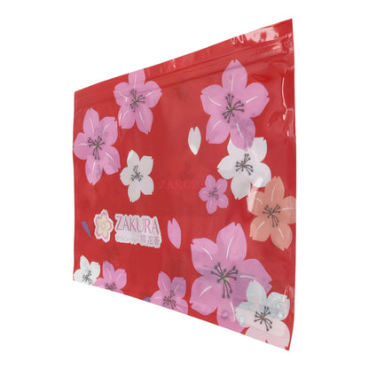 Zakura Red zipper gift bag (L) 1pc