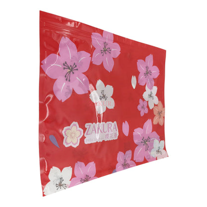 Zakura Red zipper gift bag (L) 1pc