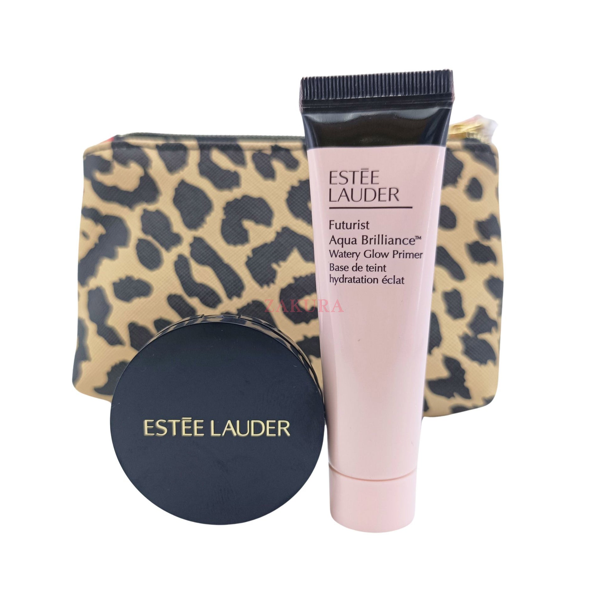 Estee Lauder Travel Set (Leopard Pouch) 3pcs