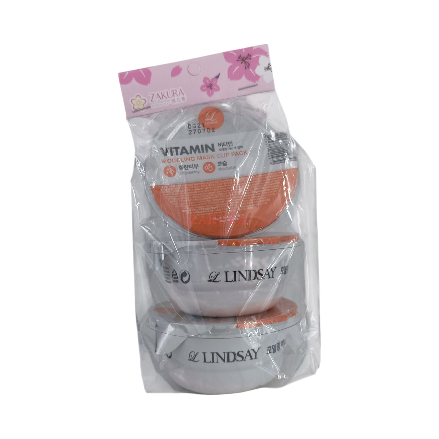 Lindsay Disposable Modeling Mask Cup Pack - Vitamin (Trio) 3pcs