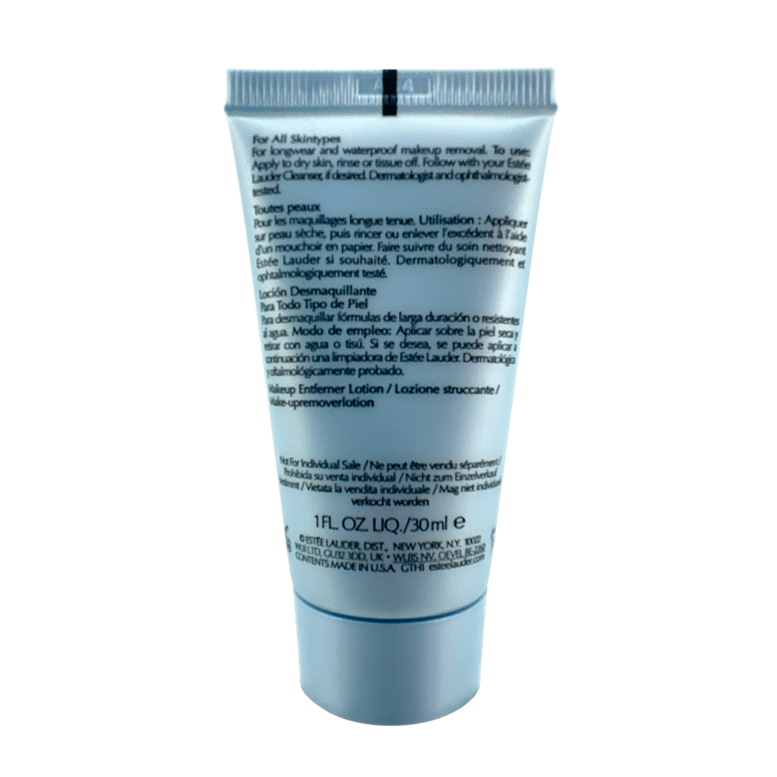 Estee Lauder Take It Away Makeup Remover Lotion Miniature 30ml bottle, gentle water-based formula, available at Zakura Global.