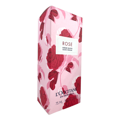 L'Occitane Rose Hand Cream – 75ml tube for nourishing hydration and floral fragrance, available at Zakura Global.