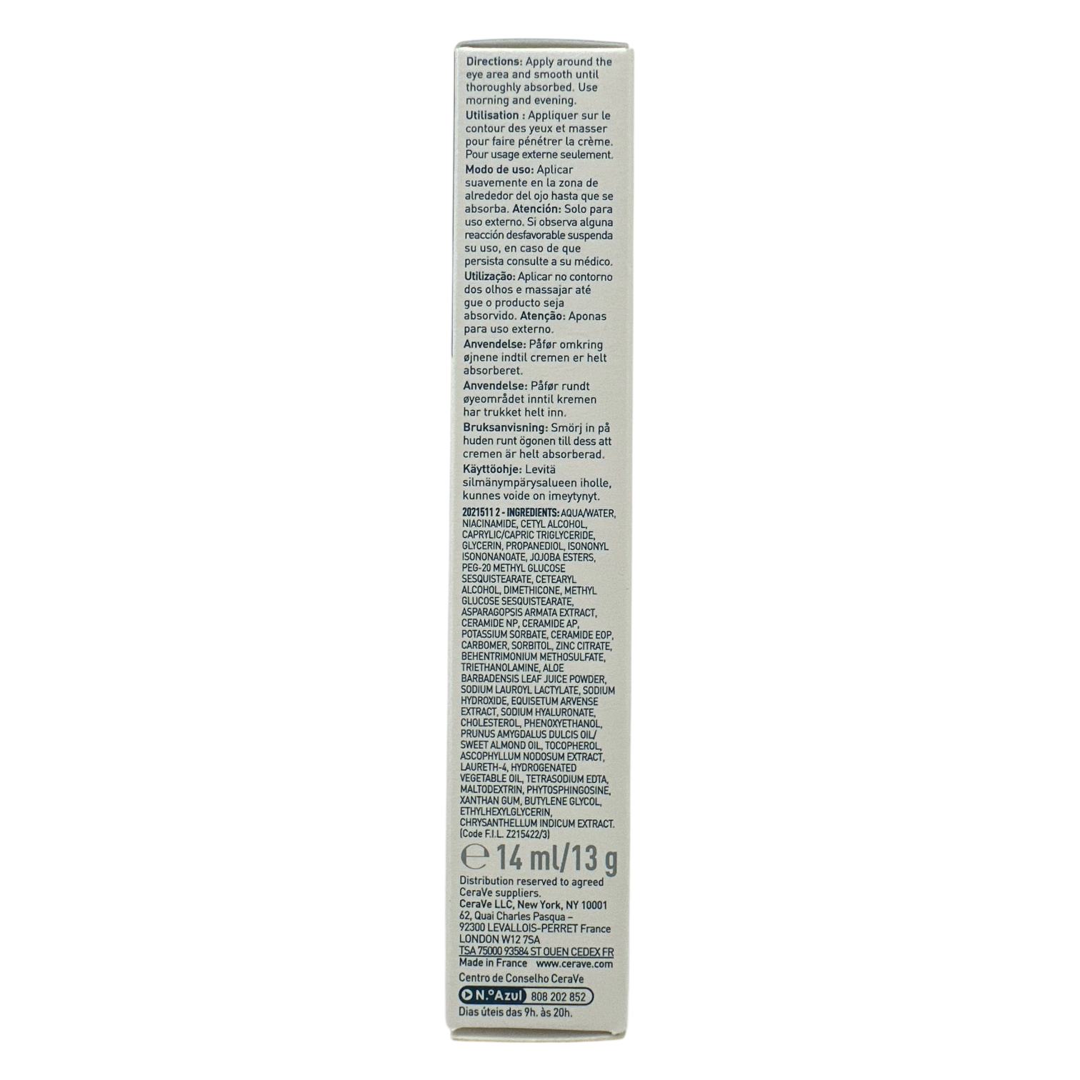 CeraVe Eye Repair Cream 14ml – Hydrating eye cream for dark circles and puffiness, available at Zakura Global