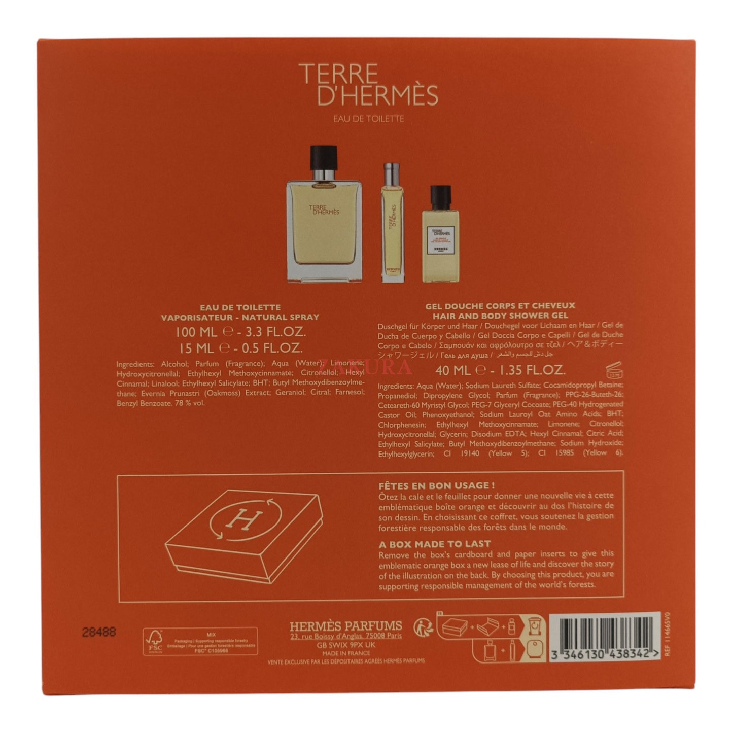 Hermes Terre D’Hermes Perfume Set 3pcs