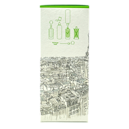 Hermes Un Jardin Sur Le Toit Eau De Toilette Spray 30ml bottle with green accents, representing a fresh rooftop garden-inspired unisex fragrance, available at Zakura Global.