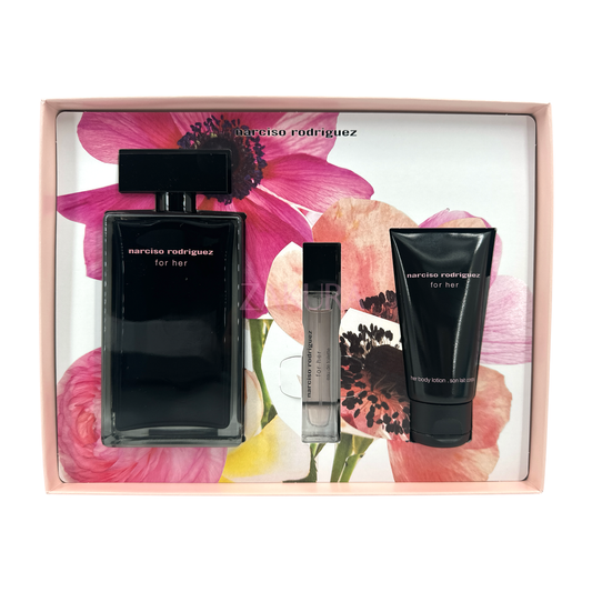 Narciso Rodriguez For Her EDT set (EDT 100ml+Body Lotion 50ml+EDT 10ml) 3pcs