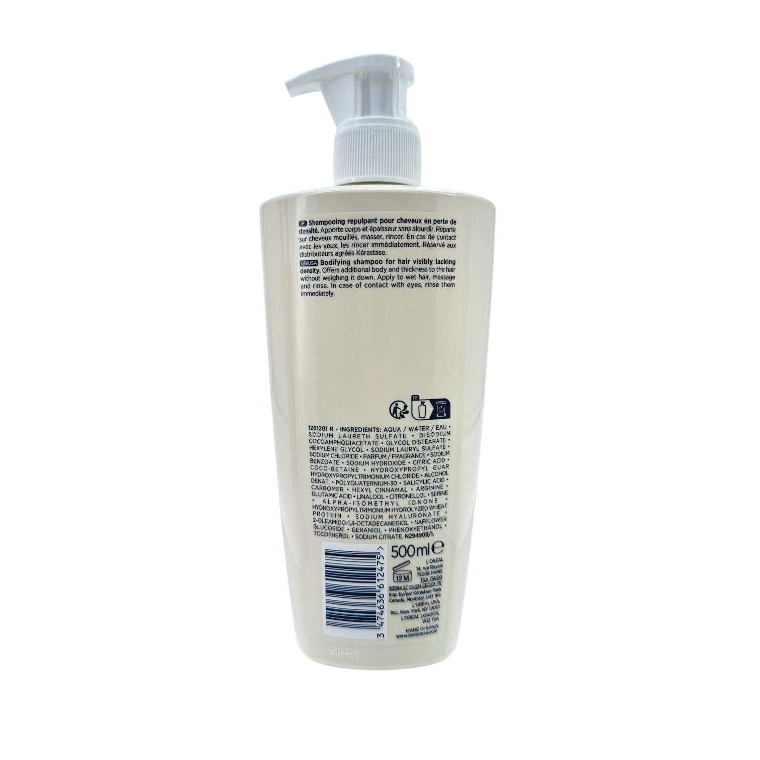 Kerastase Densifique Bain Densité Bodifying Shampoo 500ml – thickening shampoo for fine and thinning hair, available at Zakura Global.