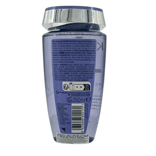Kerastase Blond Absolu Bain Lumière Shampoo 250ml – hydrating and illuminating shampoo for blonde hair, available at Zakura Global.